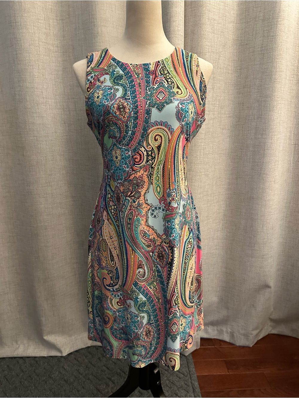 Tommy Hilfiger Sleeveless Paisley Mini Dress - Multicolor